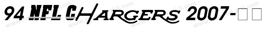 94 NFL Chargers 2007字体转换